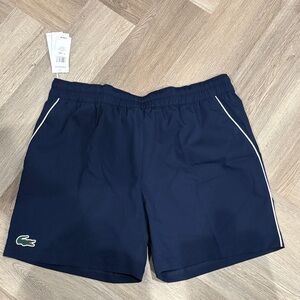 Lacoste Sport Men's Dark Blue Athletic Regular Fit Shorts Size FR 7 - US XXL